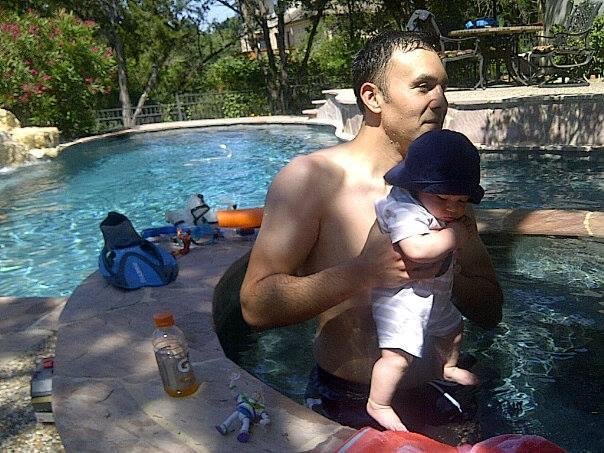 1st time in pool