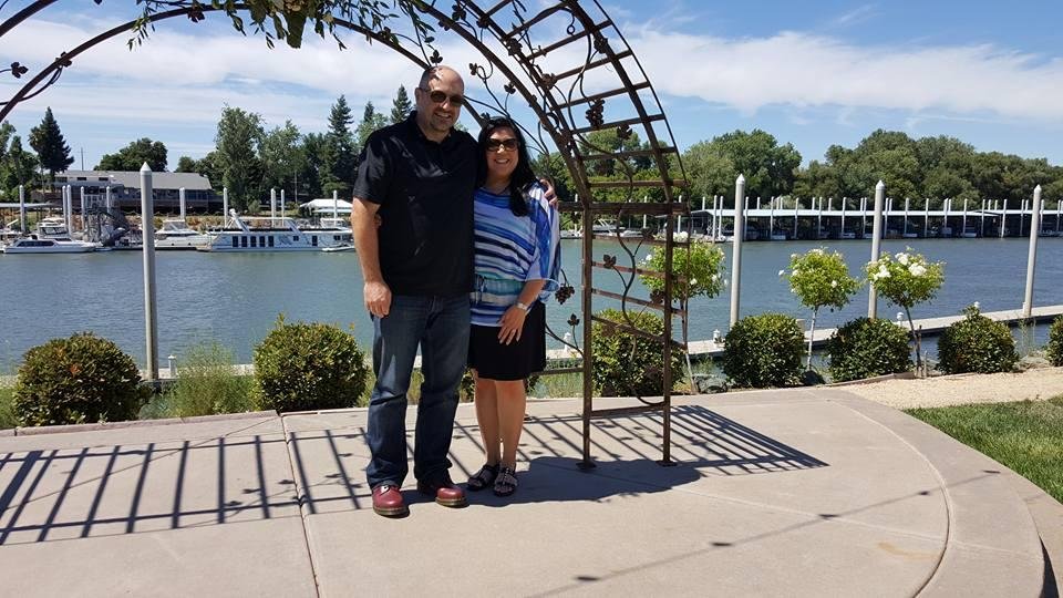 Lunch at Scott's on the river with my favorite son and daughter in law Faith Golveo