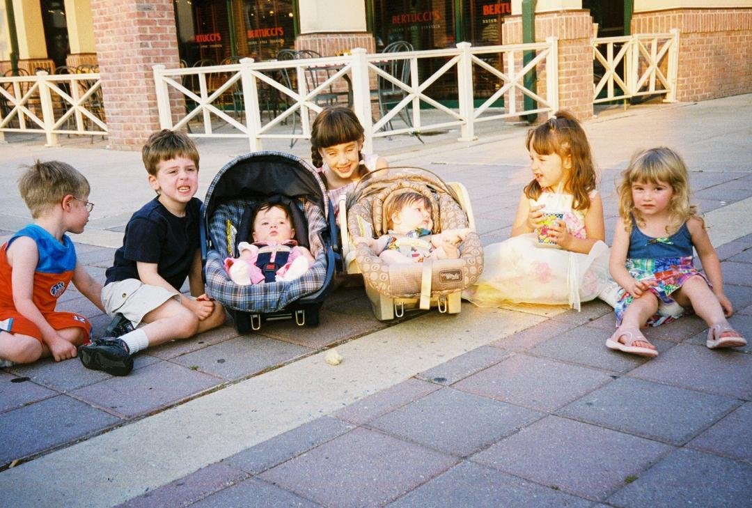 Father's Day 2006. With my seven grandchildren in front of Bertucci's Plymouth Meeting, Pa. Baby Lindsay not present because she was 5 days old.