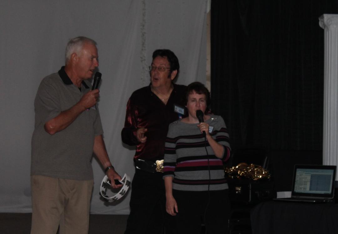 Stan the music man...with Terry (Elvis) and Jennifer Graham