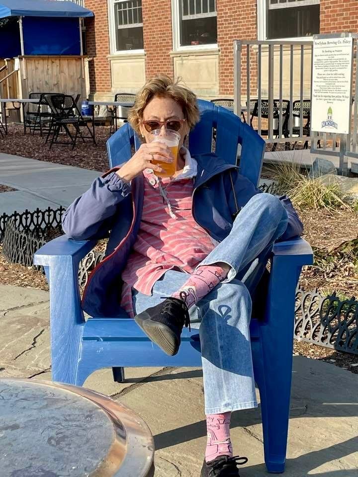 Had to take advantage of the 70 degree weather today to enjoy an al fresco lager.