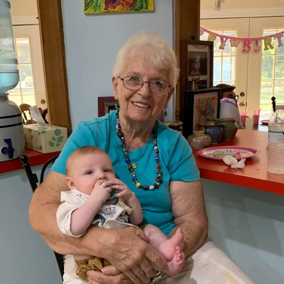My sister Betty with her newest great-grandson Phoenix. Love this picture of them <3 <3