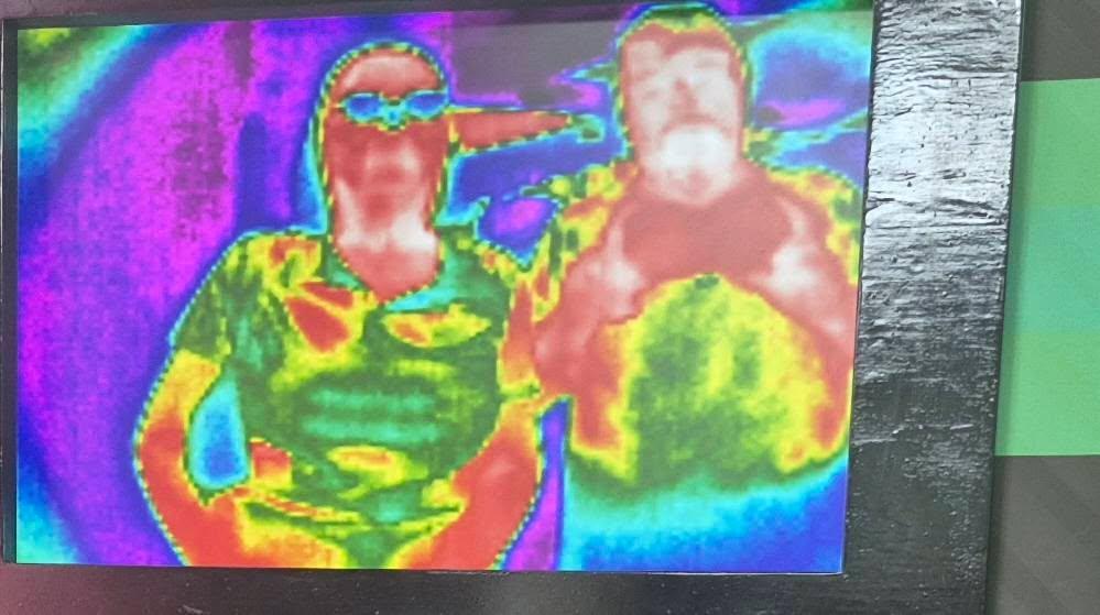 thermal image of Maggie & myself.