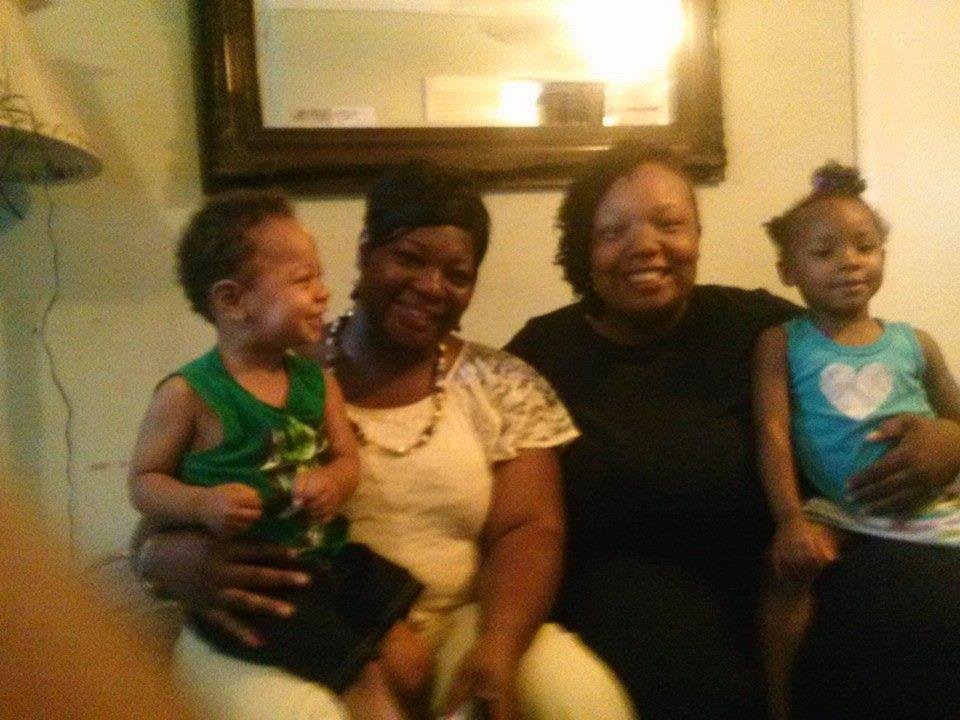 Two of my lovely girls an grand kids