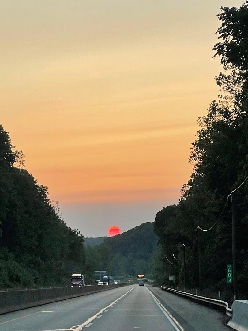 I may have missed the strawberry moon, but I caught the vibrant orange sun, a beautiful reminder that every day should be cherished. 🌞