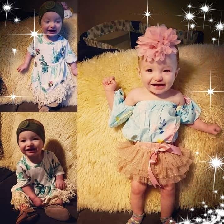 My precious Great Granddaughter is 7 months old and is already standing up by herself. She is the heart of our family!!!!💖💖💖