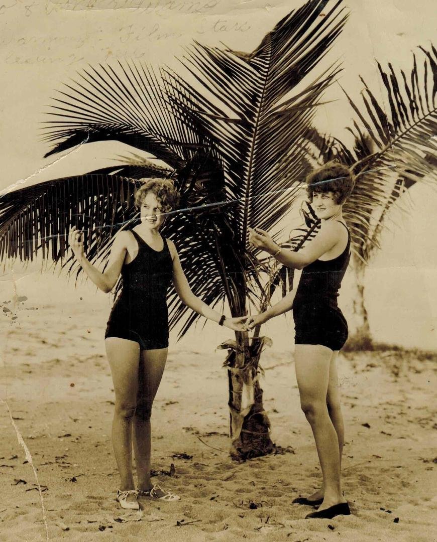 From the family archives:
Miami Beach promo photo -- late 1920s - early 1930s most likely -- featuring two of my favorite aunts, Ilo Adams, left; Amber Adams right. Ilo went on to marry Ray Gross and enjoyed a long career