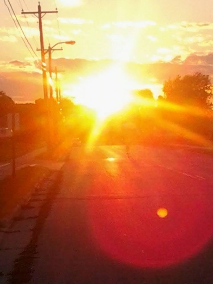 Sunset pic on the bike ride home.