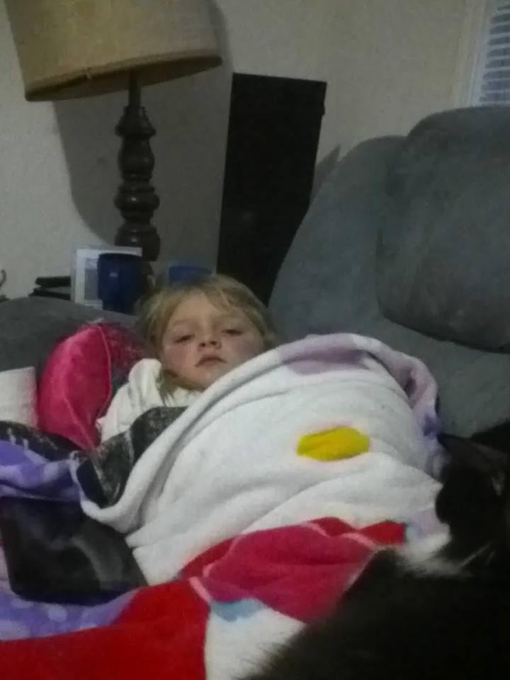 My sick baby girl.