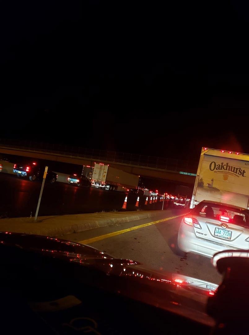 Get finally on our way to almost Maine. This happens