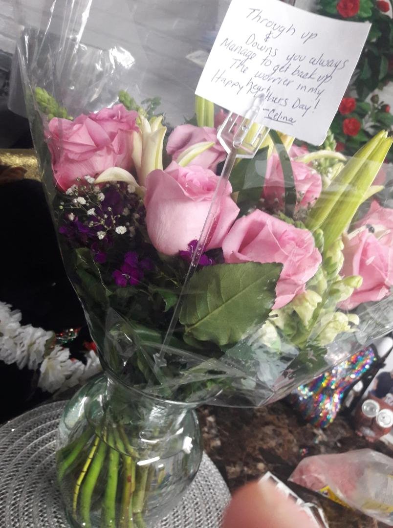 Celina Words are not enough to express how much i love youI i just want you to know I'm always with you and your forever in my heart. I love you Celina thank you for the beautiful flowers.❤😗