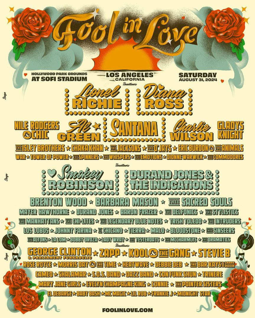 I’M HAPPY TO ANNOUNCE THAT MUSIC 🎶 HISTORY IS ABOUT TO BE MADE …FINALLY A LIST OF ICONS ASSEMBLED IN A 3 DAY FESTIVAL…..DON’T MISS IT!!!!!!
FOR TRAVEL INFORMATION OF ALL UPCOMING VENUES INCLUDING VACATION PACKAGES & SPORTS