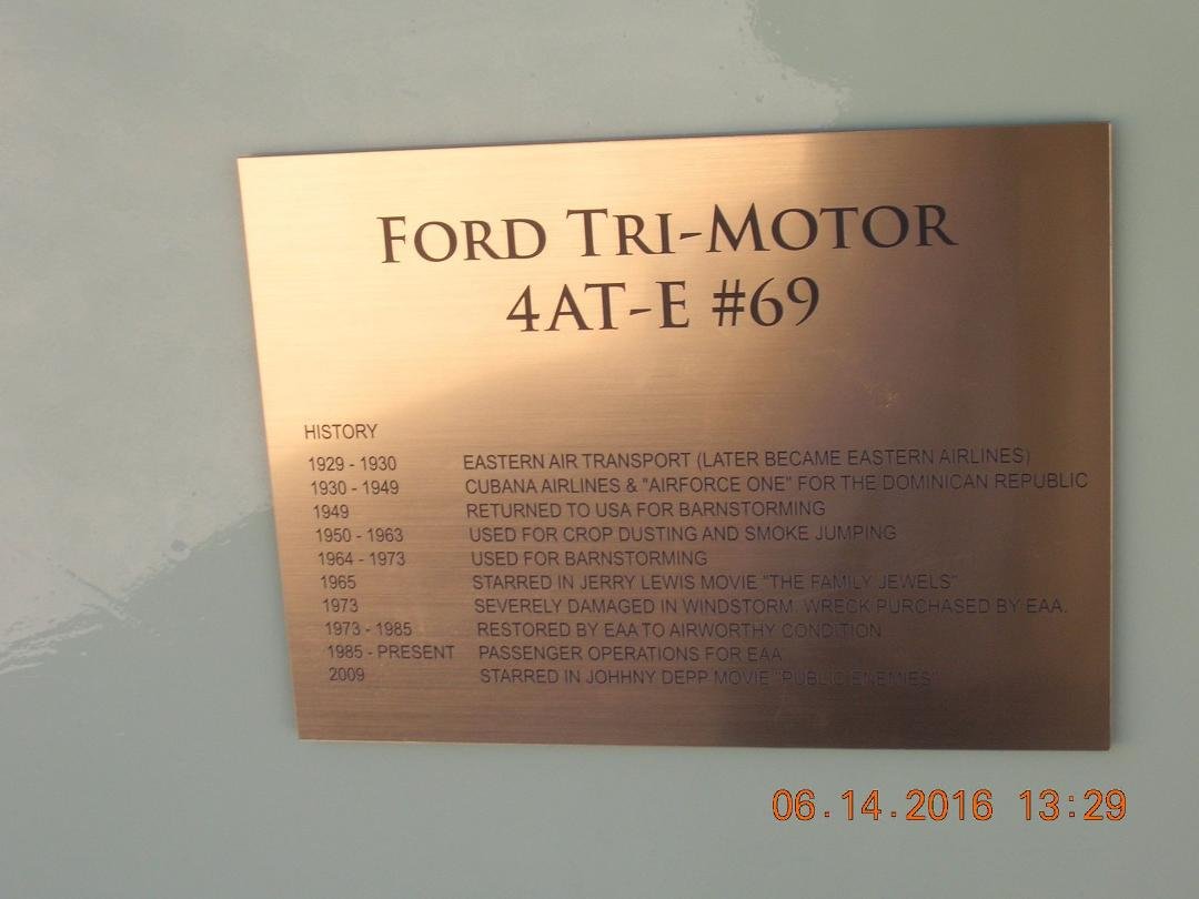 L   JACK GRAY's album, My ride on the Ford Tri-Motor in June 2016... 