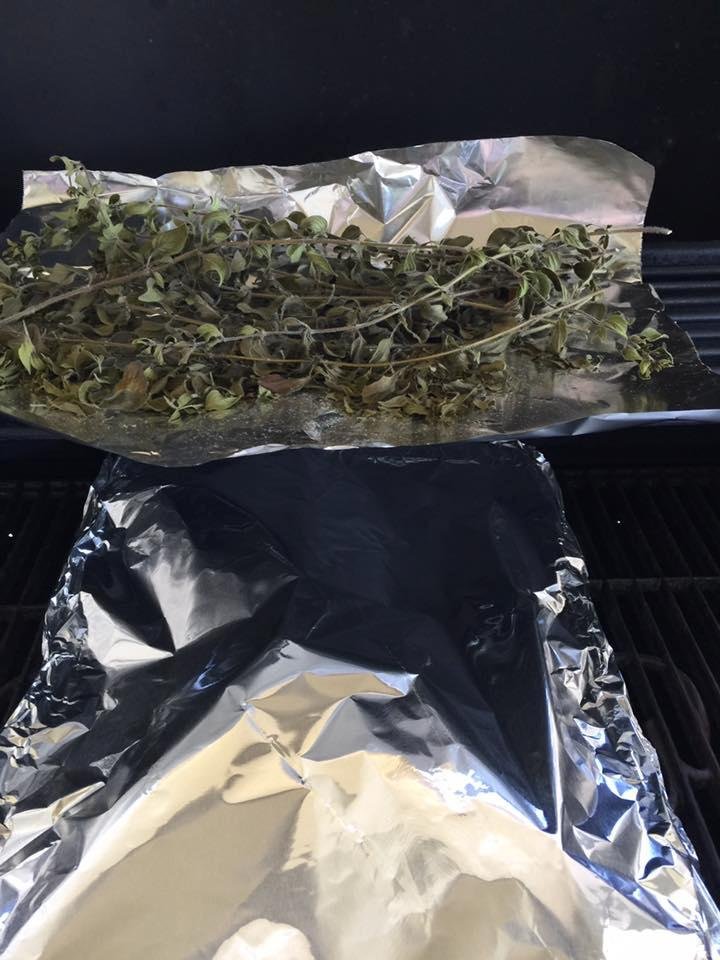 I dried some oregano on the barbie while slow cooking ribs. Hope it's good. I just try different things!!