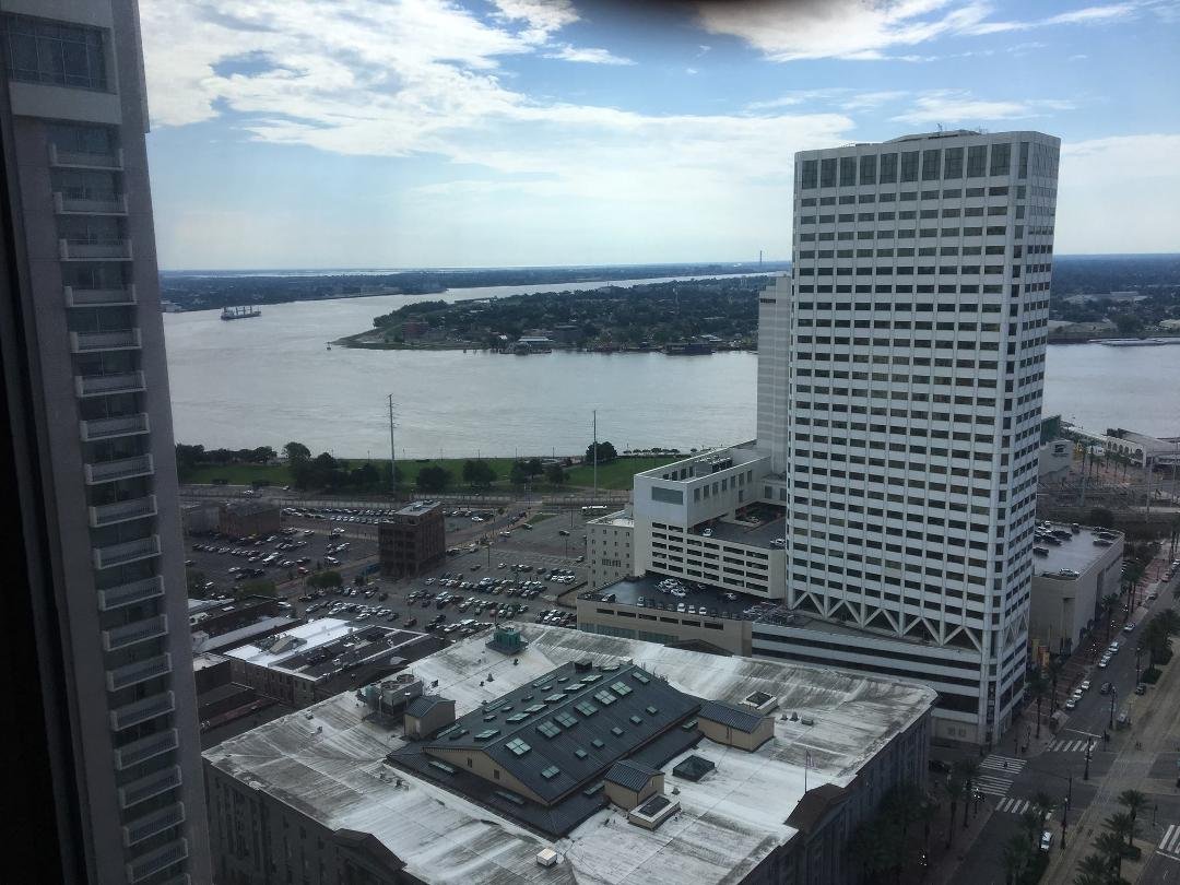 View from the room of the Mighty Mississippi..