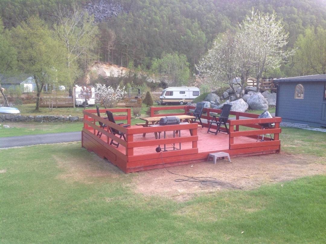 When the cherry trees are in bloom it is beautiful on the camp.