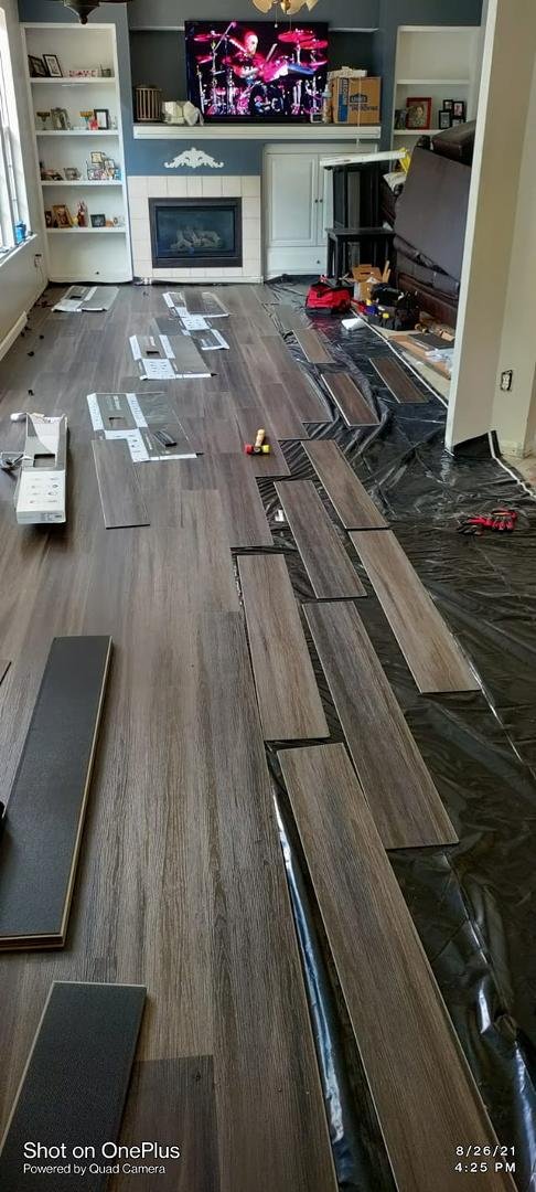 Another job by Wade's wood flooring.