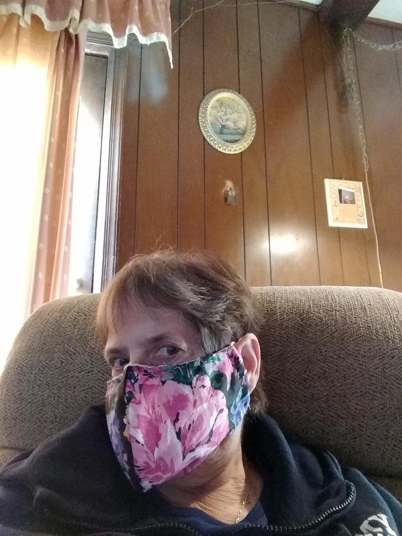 Just finished sewing my third face mask. By hand since my machine is dead. Sheri DeBacker McMcCrork and Caitlyn May does the material look familiar?😁