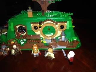 It took Geoff almost 3 hours last night (with a glass of wine) to build "The Hobbit - An Unexpected Journey" that Alex got for his birthday from his parents.  Thanks Geoff!