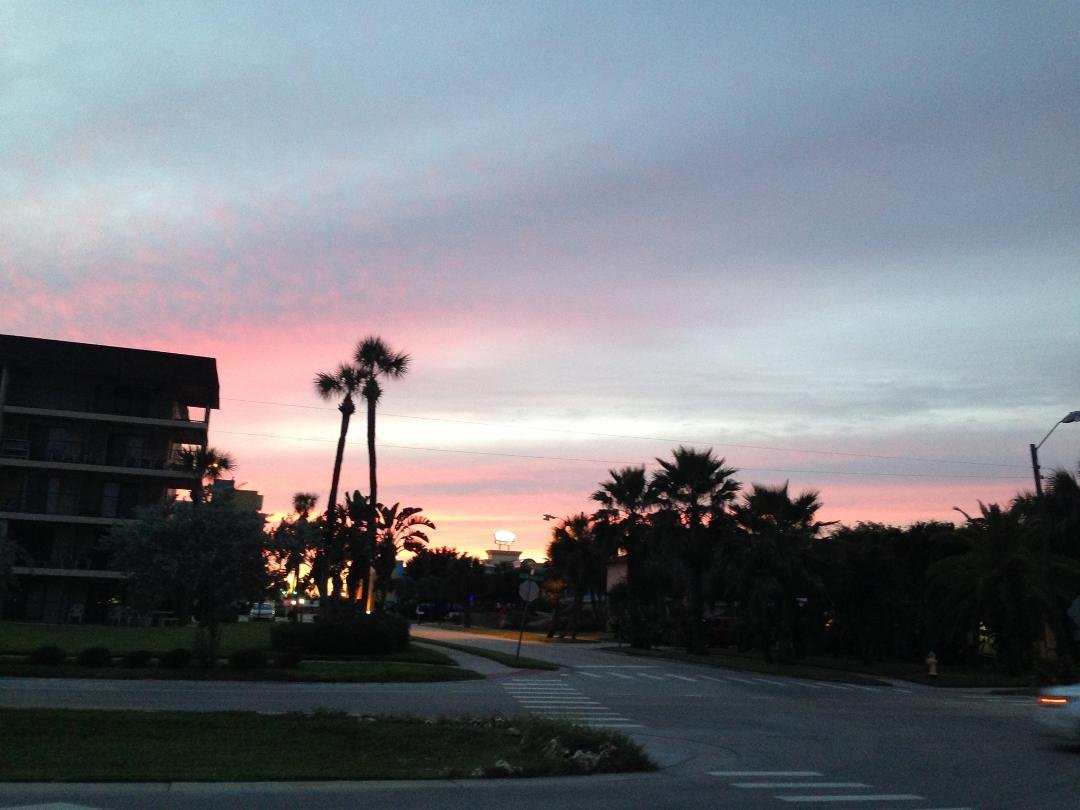 Cocoa beach at sunset