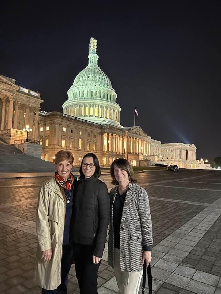 Remembering today our private, 3 hour tour, led by a Congressman, inside the Capitol at midnight with Deb Carstens and Marsha Petrie Sue. Our tour took us from under the building all the way to the dome. We spent some time 