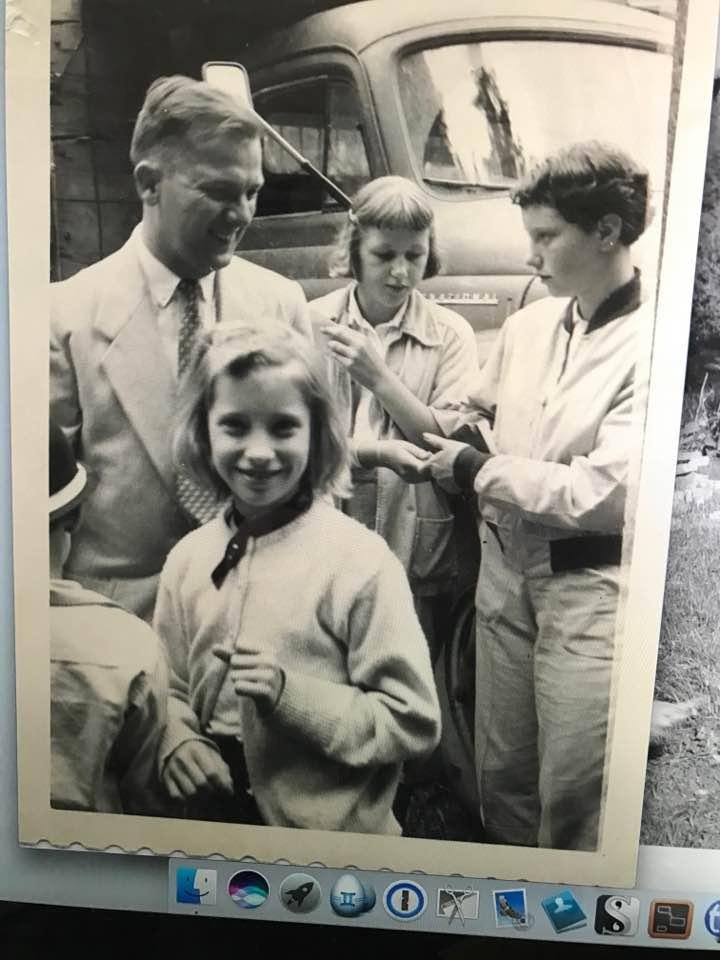 Stan Boreson & me. I'm The one who's actually looking at the camera. Stan is behind me. I think I was nine. @Camano Island fair. @55-56