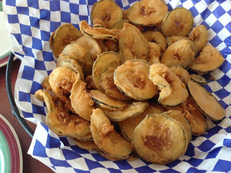 Homemade fried pickles @ Tycoon Flats in San Antonio waiting on their hamburger will let you know