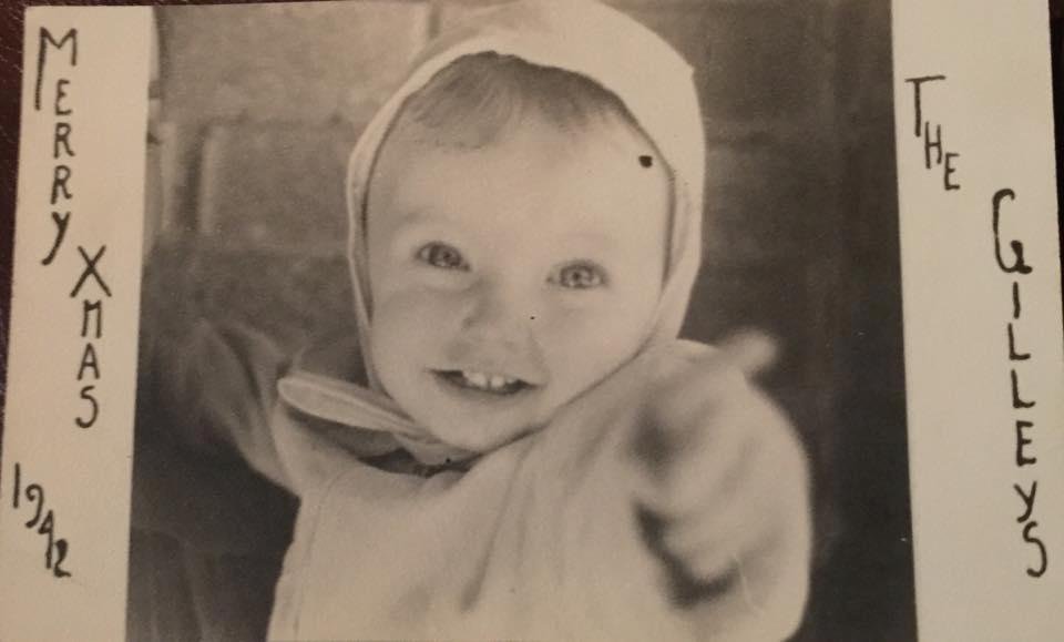 Oh my gosh... 1942 Family Christmas Card with My Adorable 1 Year Old Mother.