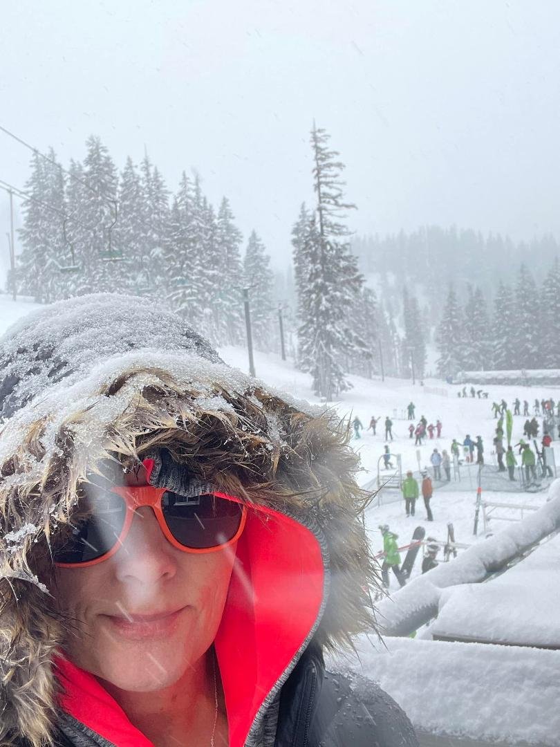 Every year we spend this week at the cabin skiing. This year trees knocked out power. We still stay. in the day we freeze to death skiing, at night we huddle around wood stove freezing. Life is still good ♥️ #kingshitshow