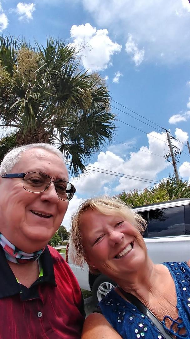 With my sister Grace Marlowe for lunch in Port Charlotte, FL.