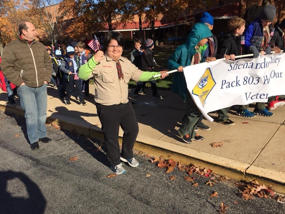 Veterans Day parade at Andrew’s school