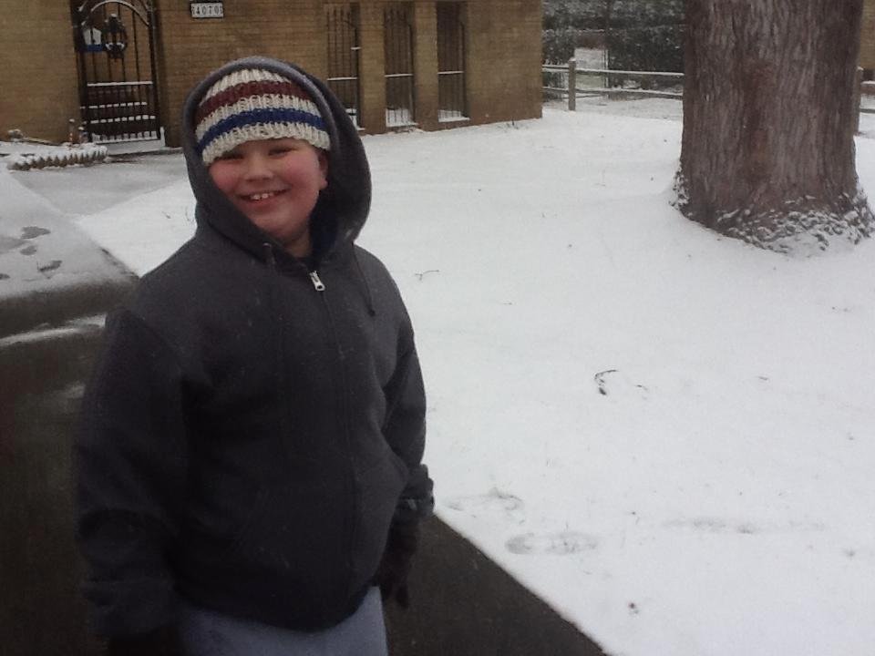 My son enjoying the Atlanta snow.