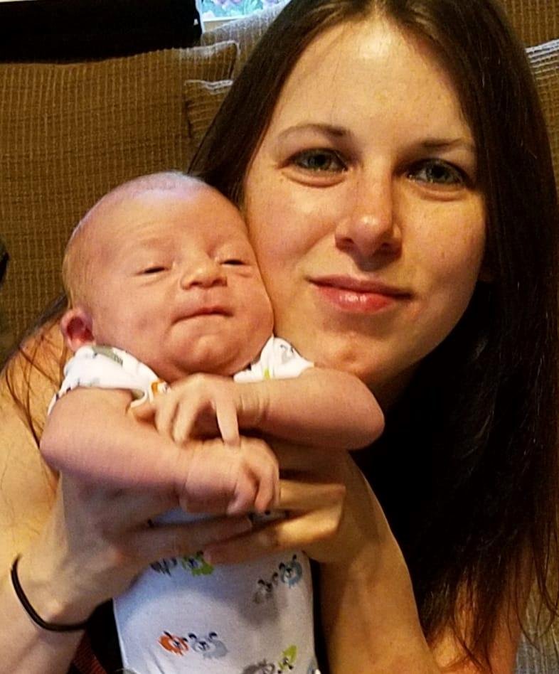 My yougest daughter, Lauren with newborn, Jack Landon. He will be 4 yrs old next month... 💙