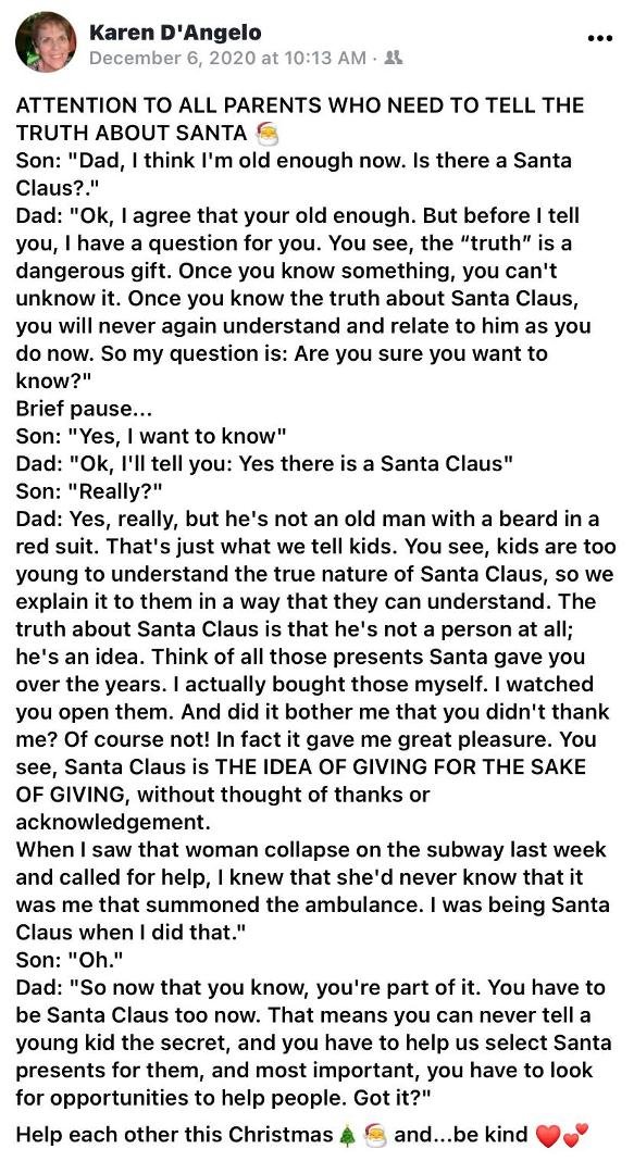 Shared from a post by Karen D'Angelo