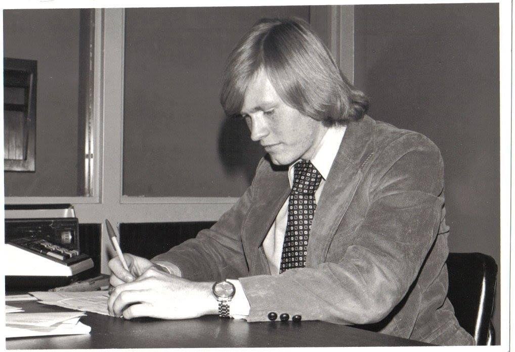Another picture from the same set I used for Facebook, taken at St Francis Hospital by a photographer from Blair Business College to be put in their brosure. I was playing a lot of tennis too and kind of looked like Bjorn B