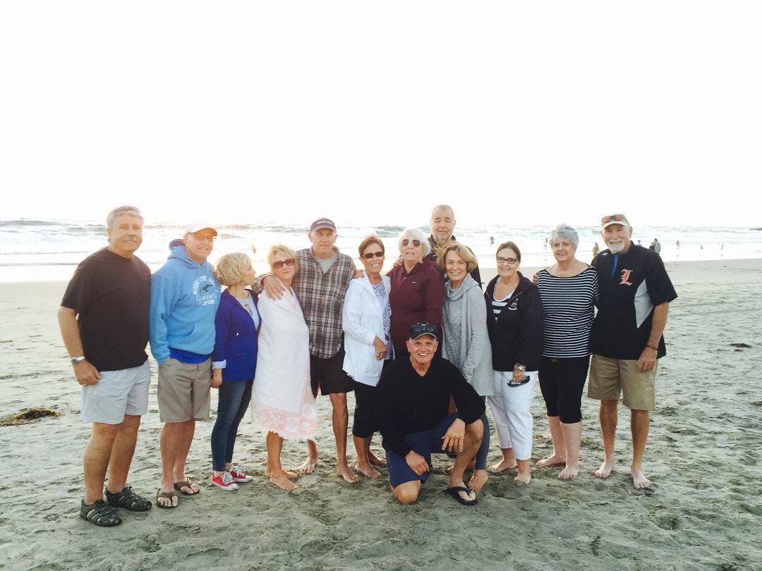 Great beach party in Newport with class of 65 friends!