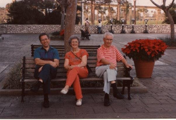 My Mother, Father and Myself at Busch Gardens, Florida