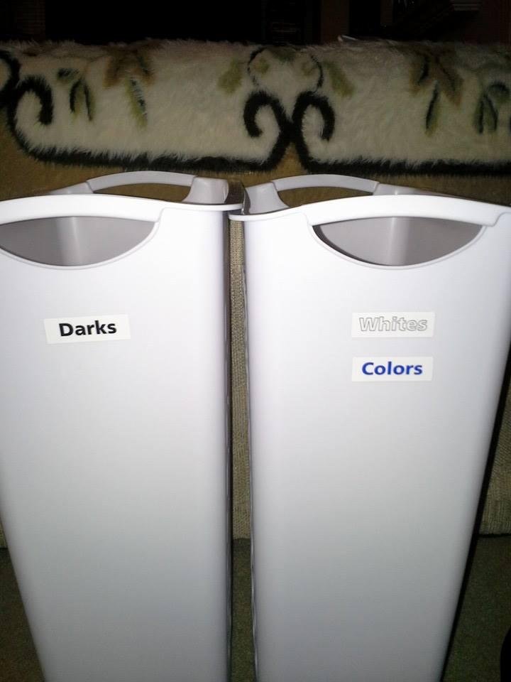 Some things are just not worth fussing about. Ok, you don't want to take the full dirty basket from the bathroom to the laundry room and help by at least separating them? Me-- Lord you see this, Im turning this over to you.