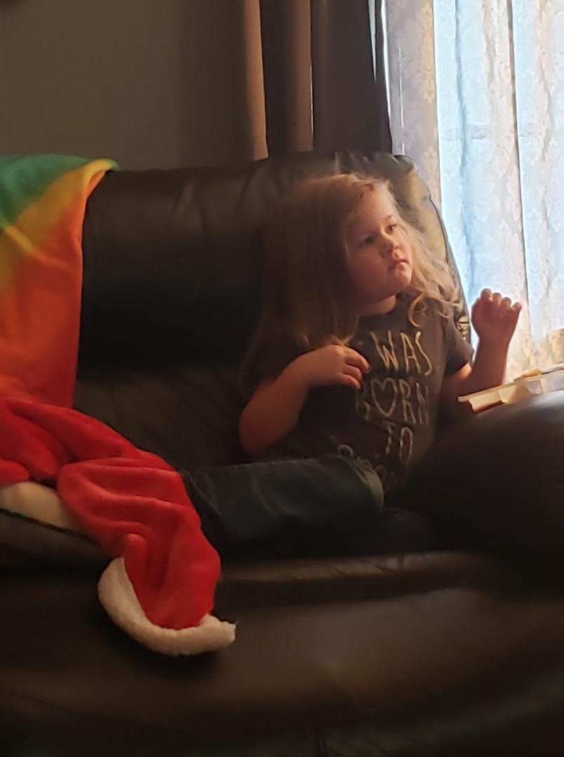 Shhh... Lilly is honing in on her super hero power. She is watching "We can be Heroes" on Netflix for the 3rd time this week...