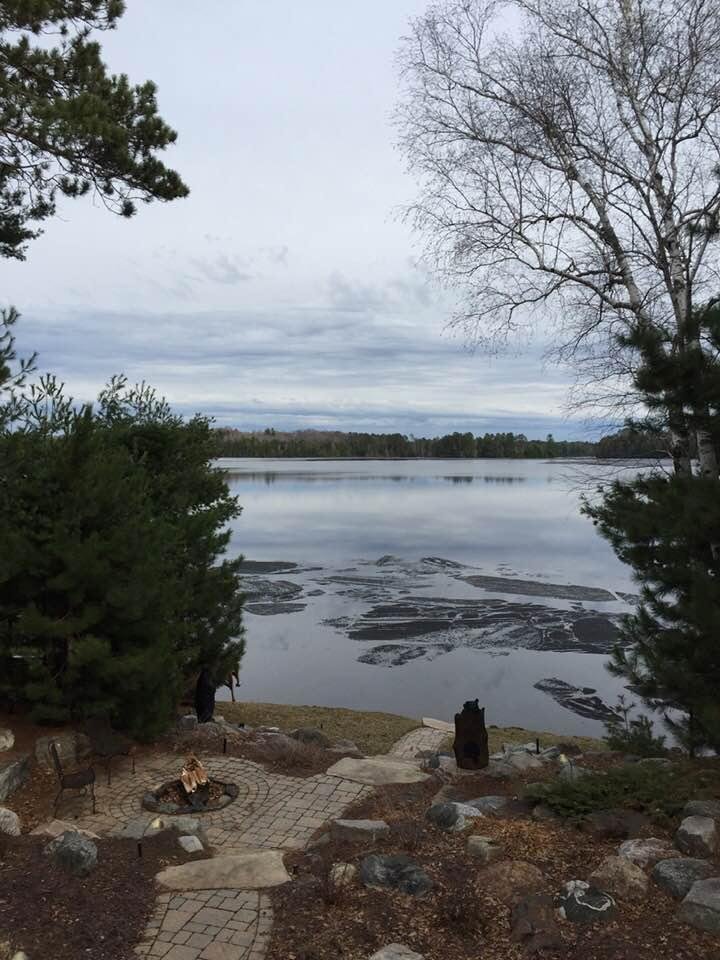 Being teased by the last bit of ice.. should be gone tomorrow. Still a little snow in in wooded parts of the yard, but not holding back the yard cleanup too much!