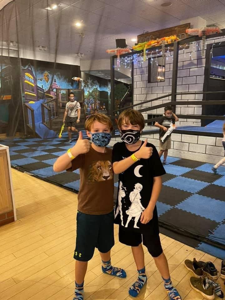 I got to see my grandkids playing flag football. Rhiannon was up in the hill at their request she was doing a play by play. It was far away but well worth it. You have to take these little gems when you can get them. Pic fr