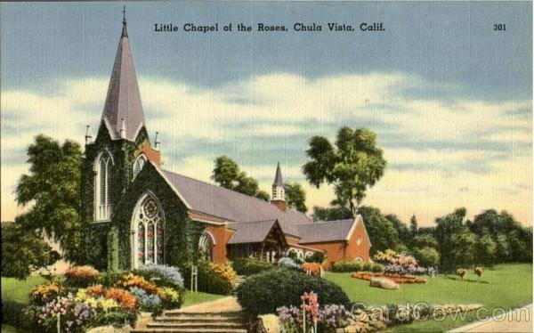 found this picture of the church where Bobbie and I were married. Little Chapel of the Roses in California