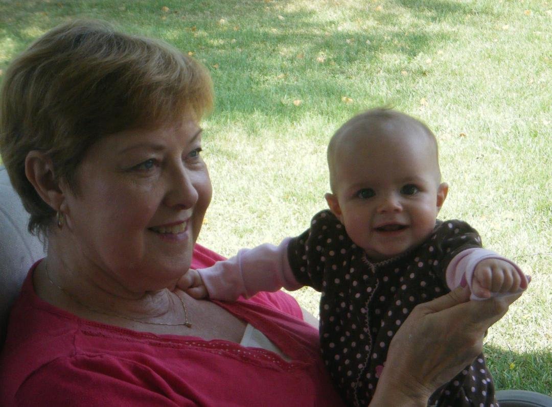 Grandma Jamma and Lily (6 months) - August 2012