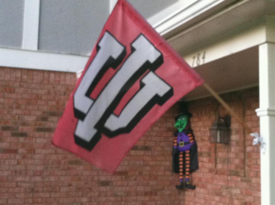 It's an older logo and a little faded, but as strong as ever.

Go Hoosiers!