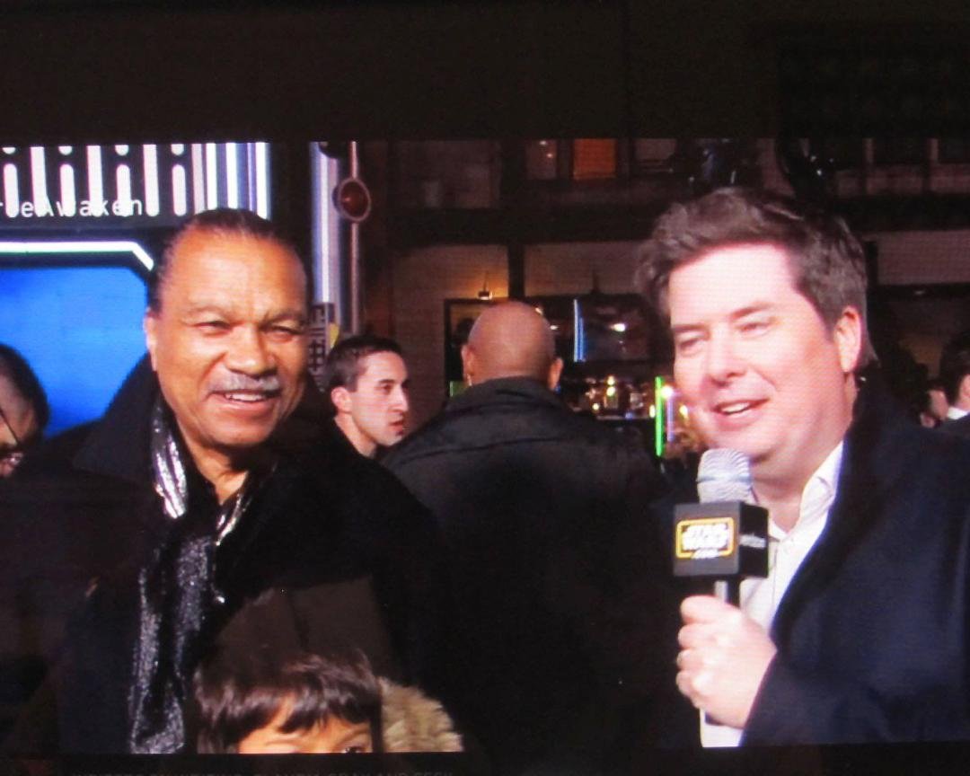 Here's David interviewing Billy Dee Williams.