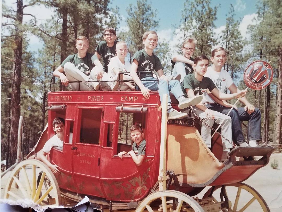 50 years ago. Makes me feel a bit older. I believe I was 14 (top left) and this was 1967 in Prescott Arizona, Friendly Pines Camp.