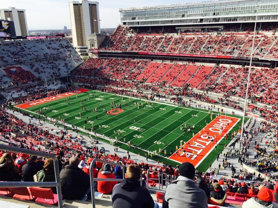 Here at the "Shoe" to cheer OSU.