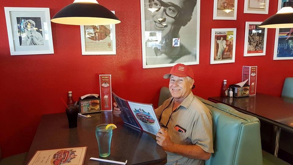 Wayne Stowe at that Cool Cat Cafe in SLO, CA.
