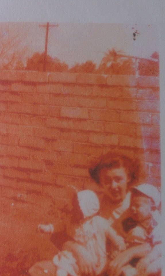 Mom and me on left Ernie on right