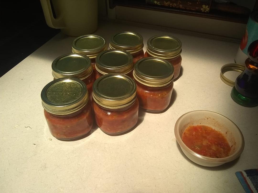 Made some honey Mango Salsa this time. Just gearing up for the season.